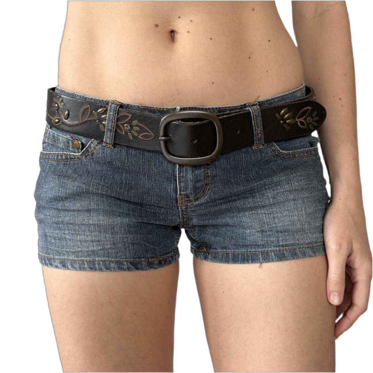 Y2K Floral Studded Belt (M/L)