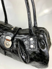 Y2K black leather Guess bag