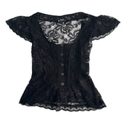 D&G Sheer Lace Ribbon Top (M)