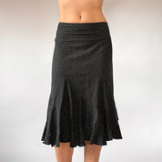 2000s Flirty Polka Dot Midi Skirt (XS)