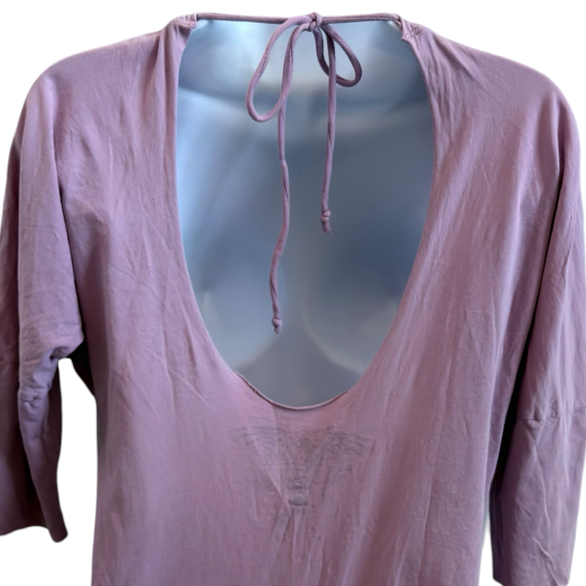 Y2k archival drifter pink graphic tunic shirt (S)