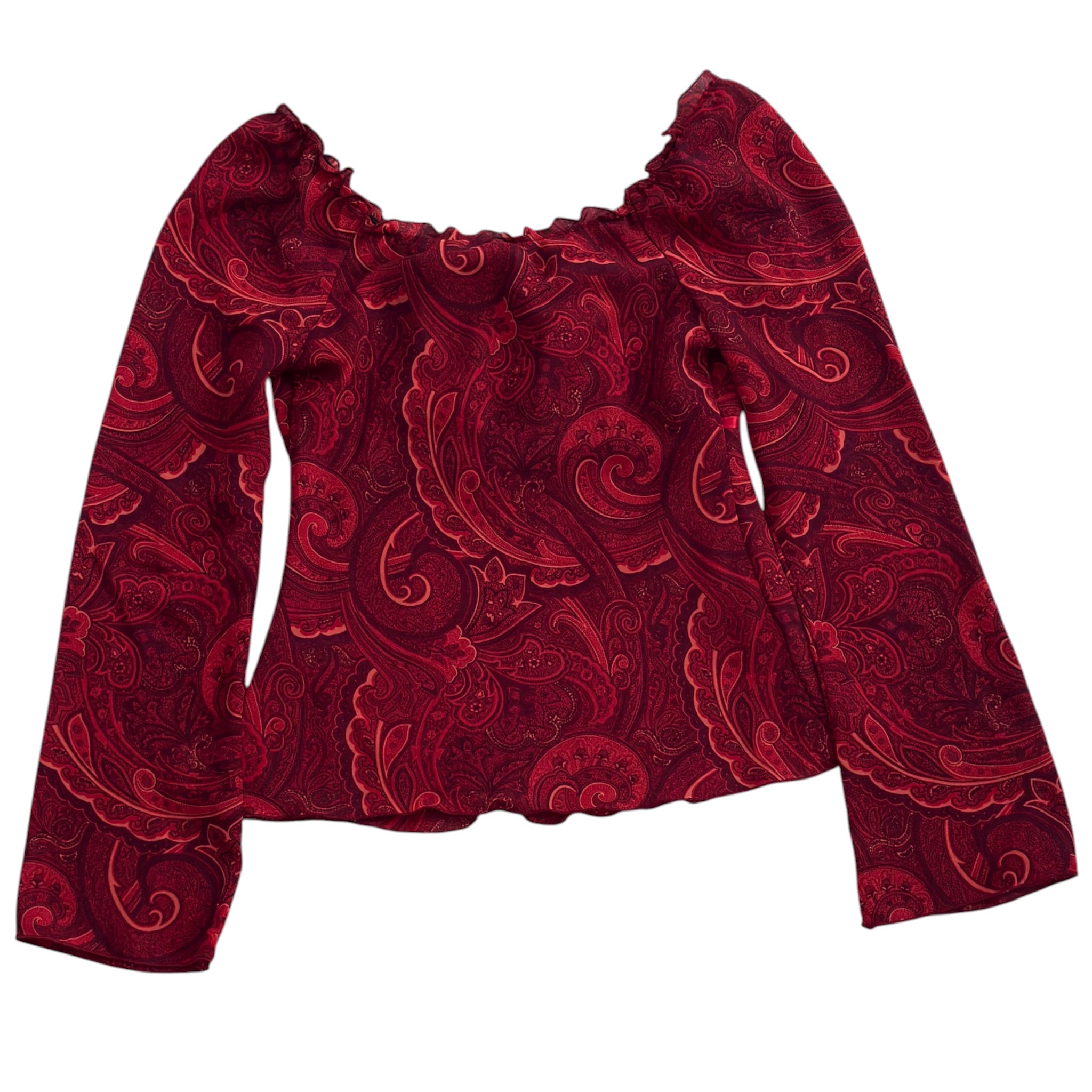 VTG Studio Y milkmaid bell sleeve top (M)