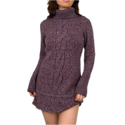 Purple Mini Sweater Dress (M)