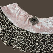 Velvet & Leopard Print Micro Skirt (XS)