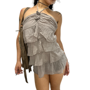 Vintage Italian Ruffle Fairy Mini Dress (S/M)
