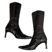 Italian Leather Heeled Boots (10.5)