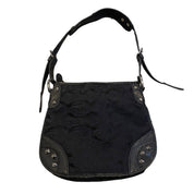 Vintage Just Cavalli Black Studded Shoulder Bag