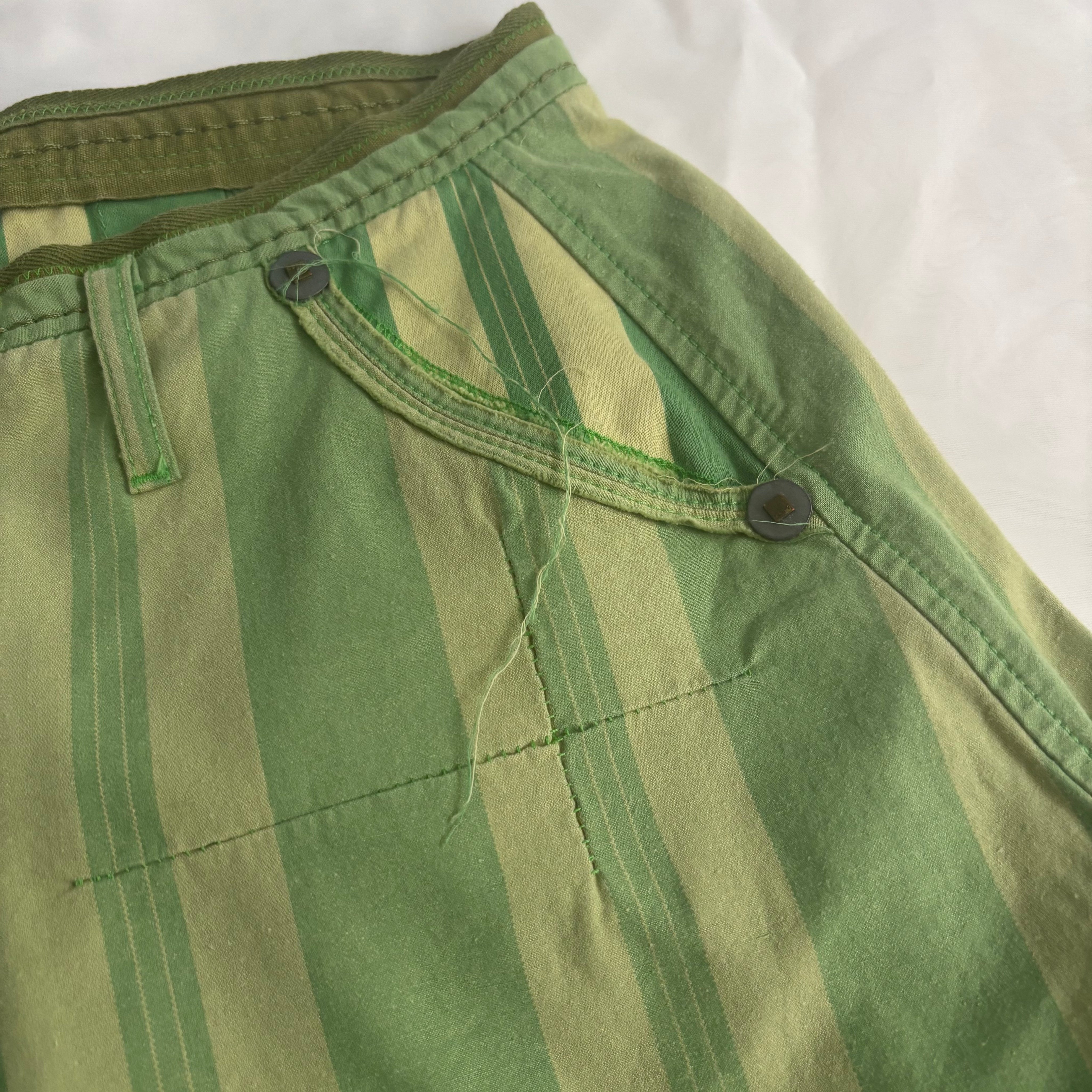 MFG Green Striped Shorts (XS/S)