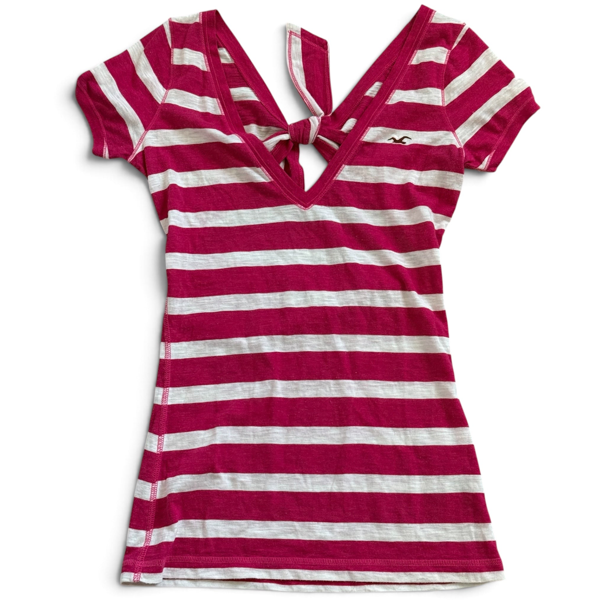 Vtg hollister striped open back top (S/M)