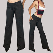 Cherry Pinstripe Cheeky Lace Flares (XS-XXL)