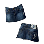 2000s Dark Wash Denim Mini Skirt (M)