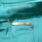 Y2K Kelly Green Hook and Eye Corset Blouse (XS)