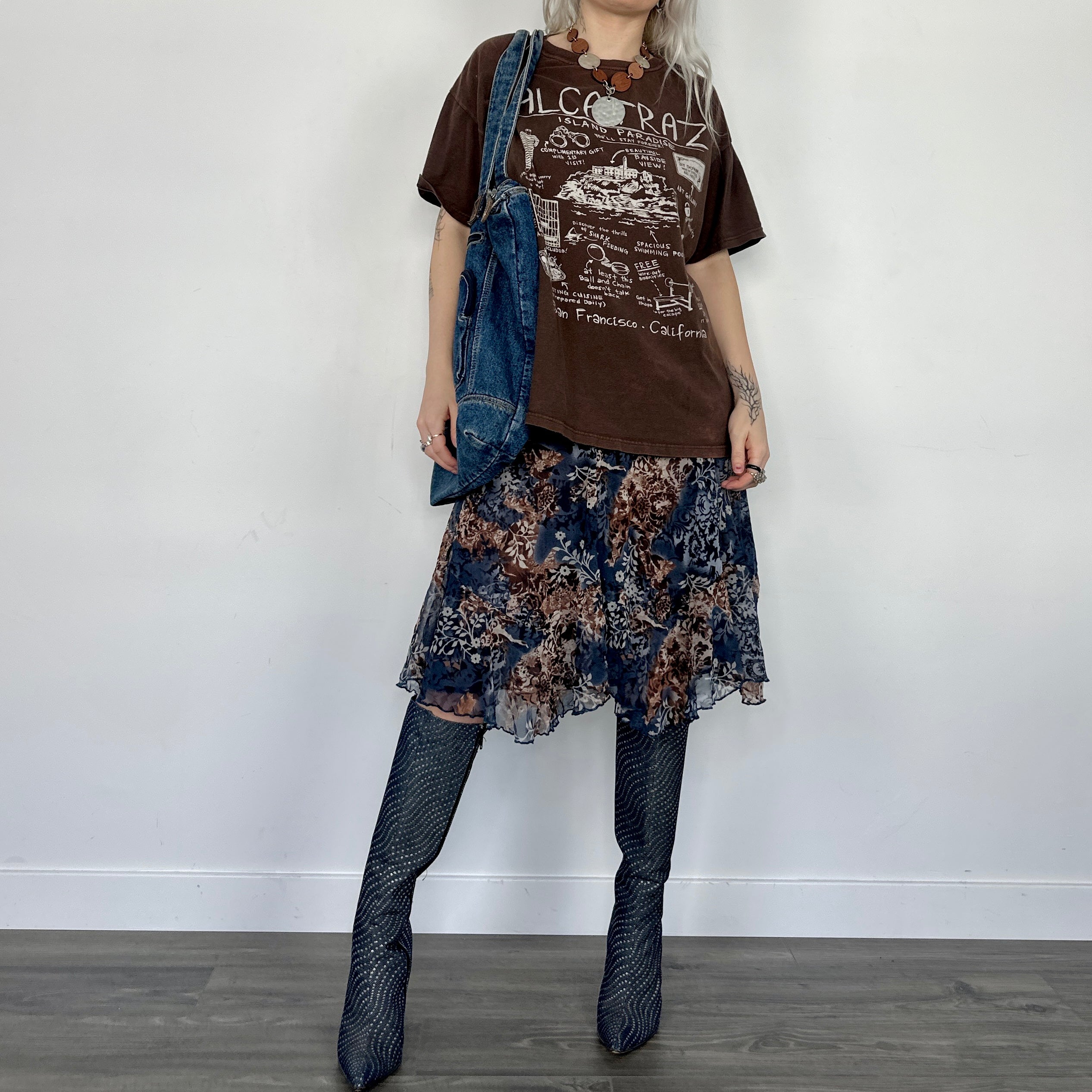 Vintage Denim Tote Bag