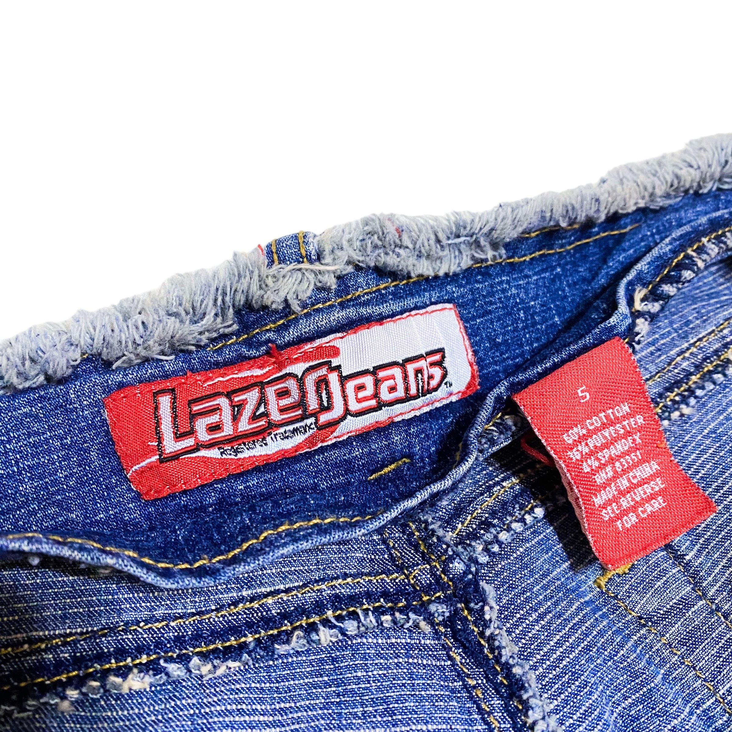 2000s Lace Up Flare Jeans (S)
