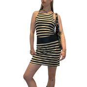 Vintage Miss Sixty Striped Mini Dress (S/M)