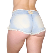 Y2K Italian Low Rise Denim Shorts (S)