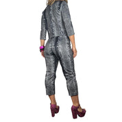90s Snakeskin Top & Capri Pant Set (S)