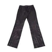 90s Black Genuine Leather Pants (XS/S)