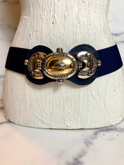 Navy blue elastic belt