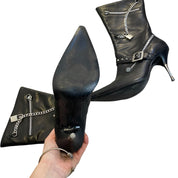 Y2K Studded Chain Stiletto Boots (US 8)