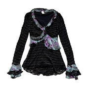 vintage Timing brand Y2K romantic goth knit top (S)