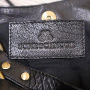 Y2K Large Black Leather Tote Bag 