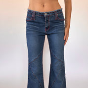 Y2K Rave Flare Jeans (S)