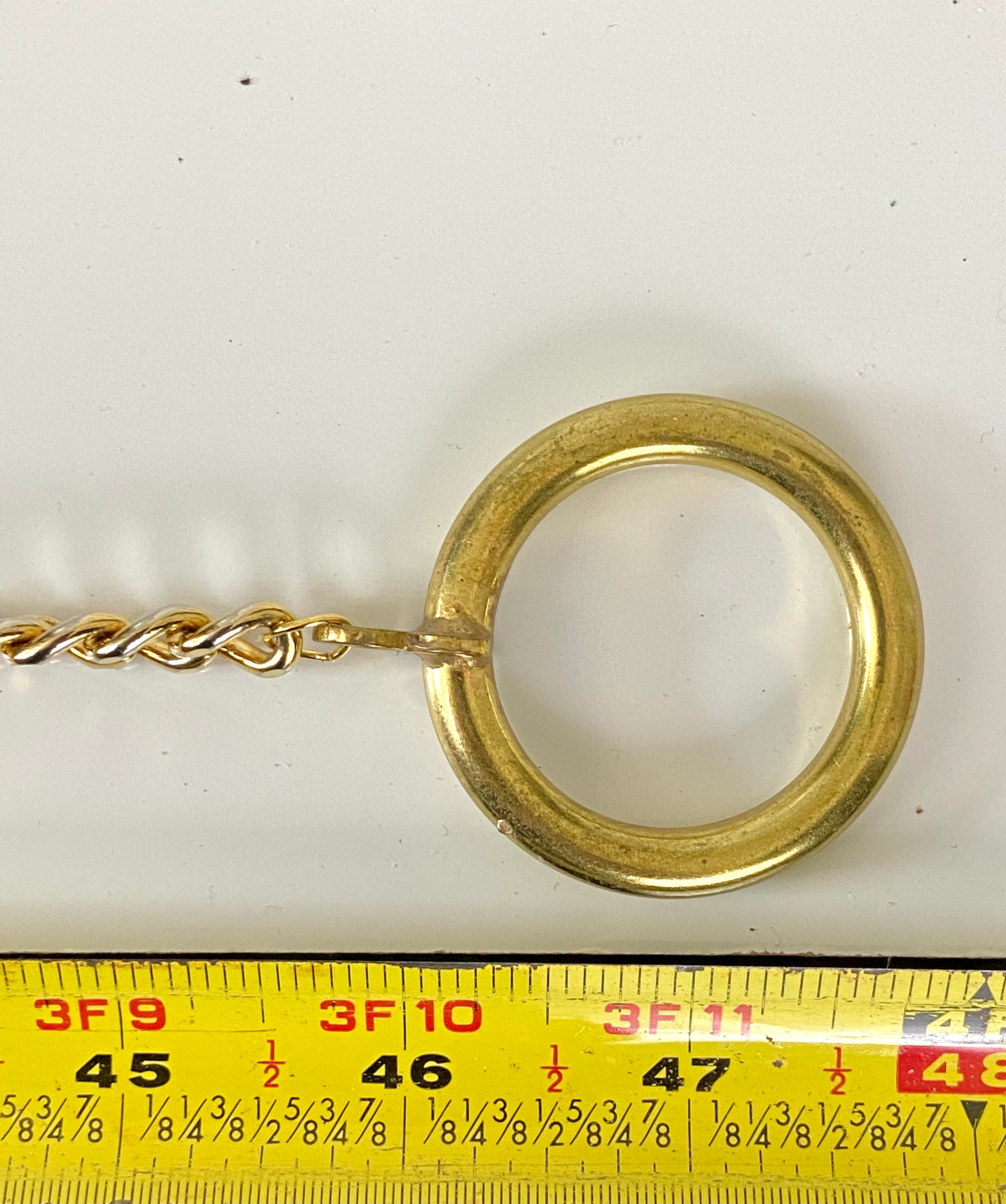 Vintage brass piece in a belt
