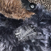 Pablo Valentino Parisian Vintage Fur Trim Suede Leather Patchwork Coat (M/L)