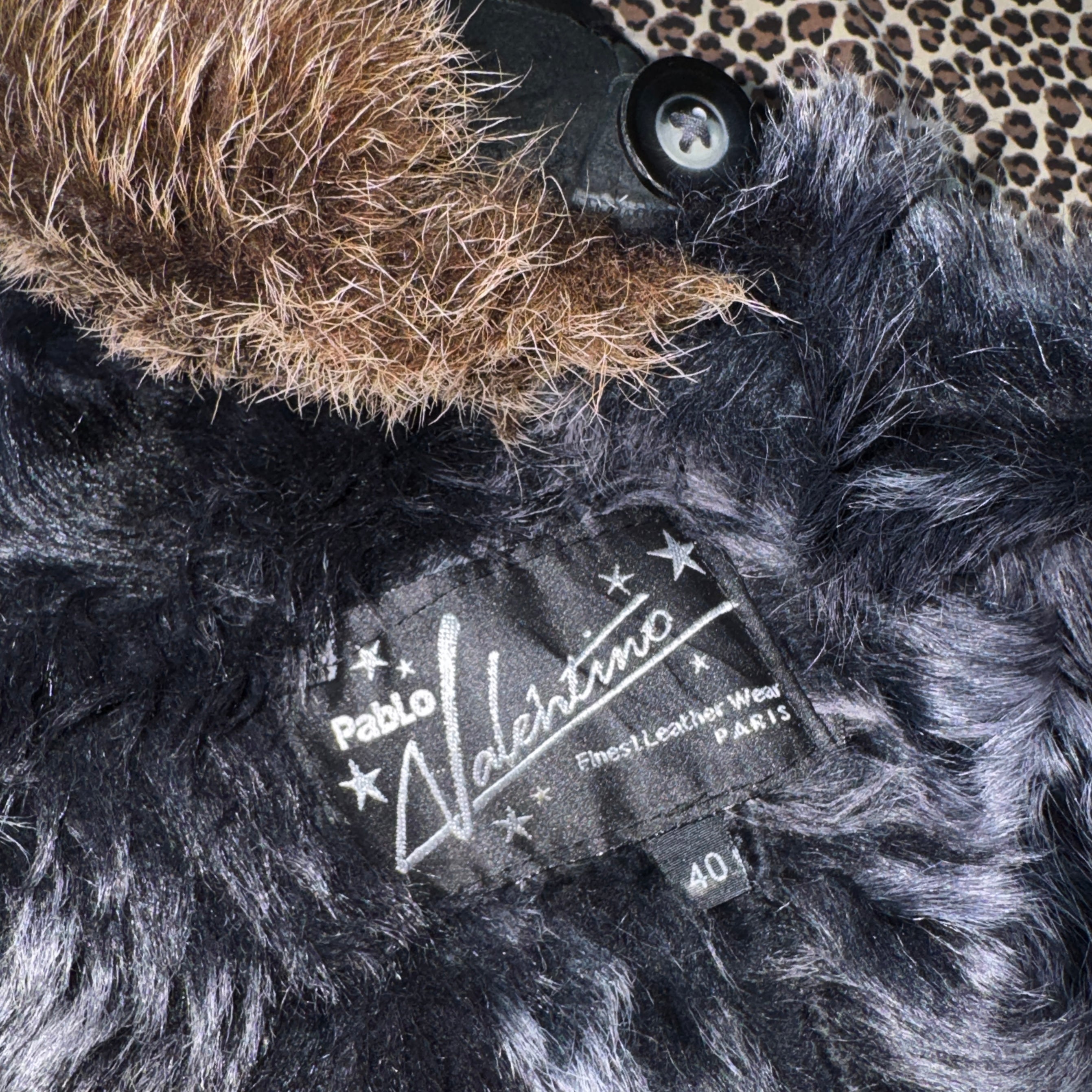 Pablo Valentino Parisian Vintage Fur Trim Suede Leather Patchwork Coat (M/L)
