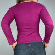 Euro Vintage Fingerprint Doodle Graphic Long Sleeve (XS/S)