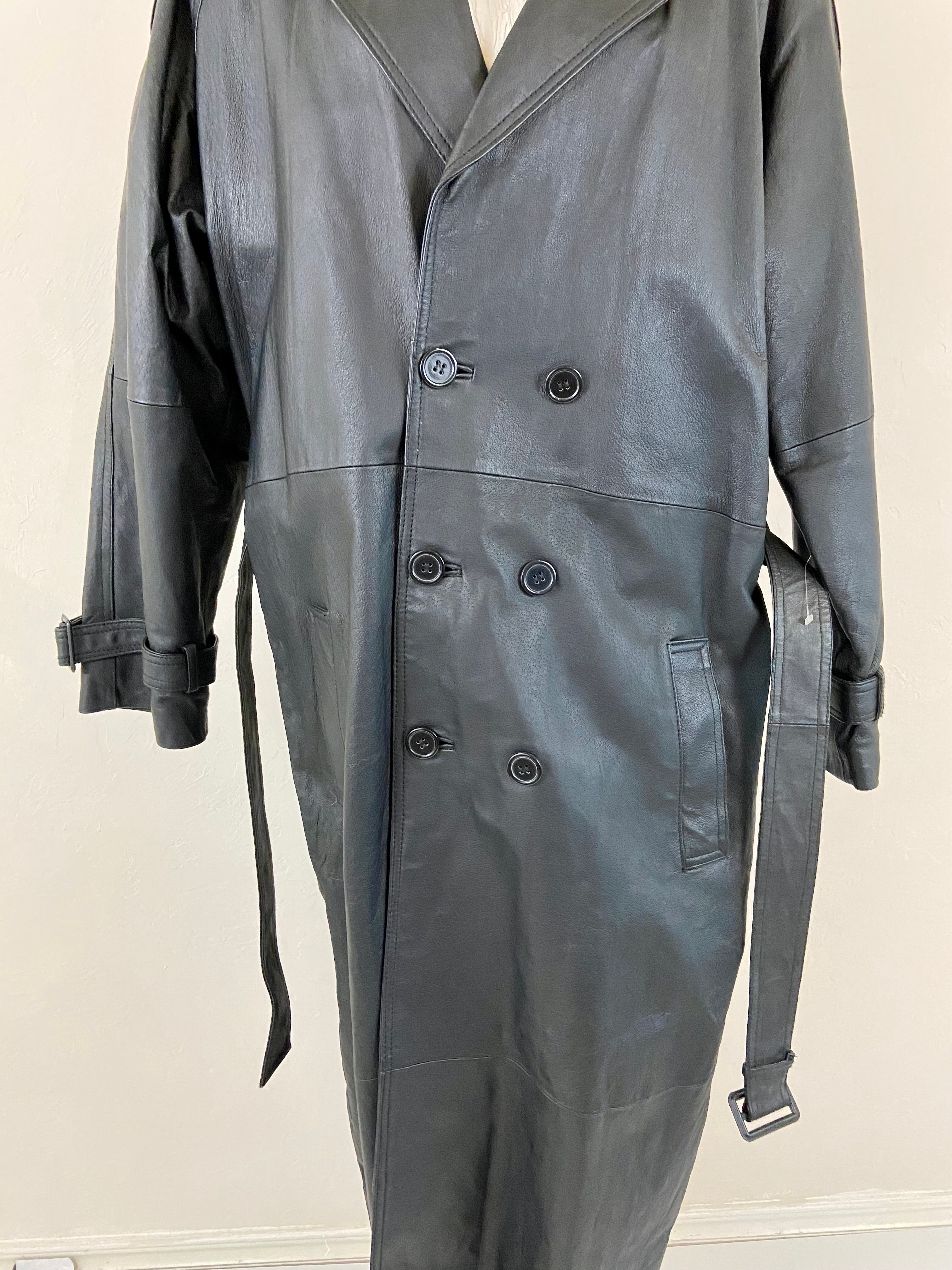 NEW PHASE 2 Long Leather Trench Coat – Holy Thrift