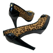 Leopard Calfhair Buckle Heels (7.5)