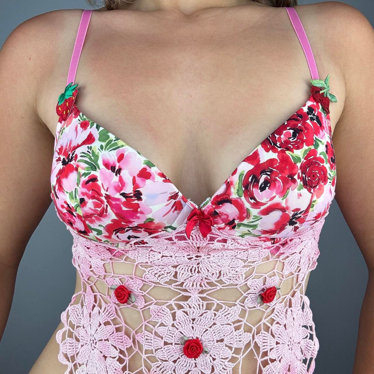 Fruity Floral Doily Top (S)
