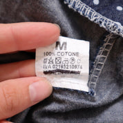 Y2K Italian Polka Dot Denim Mini Skirt (S)