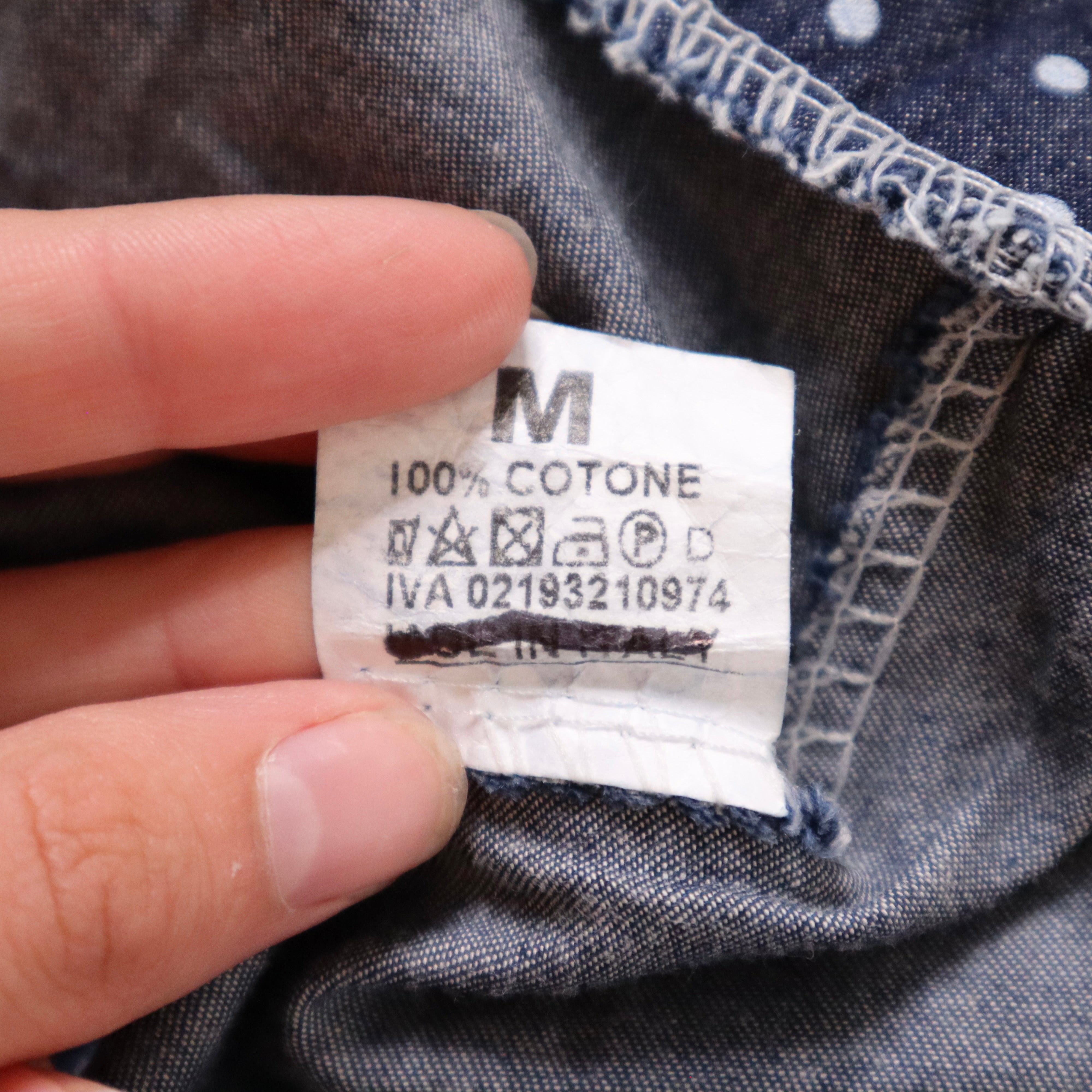 Y2K Italian Polka Dot Denim Mini Skirt (S)