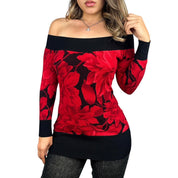 Caché Floral Off The Shoulder Knit (S/M)