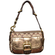 Vintage Metallic Leather Coach Shoulder Soho Bag