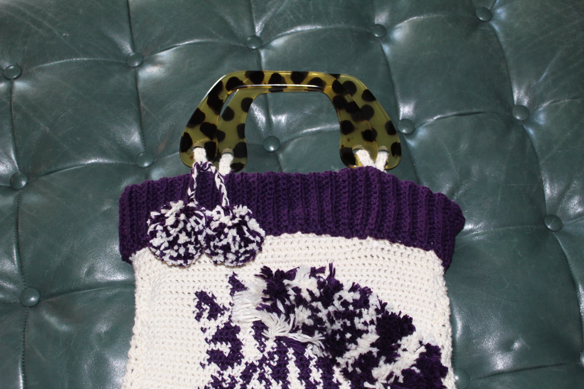 3D Mane Zebra Crochet Purse