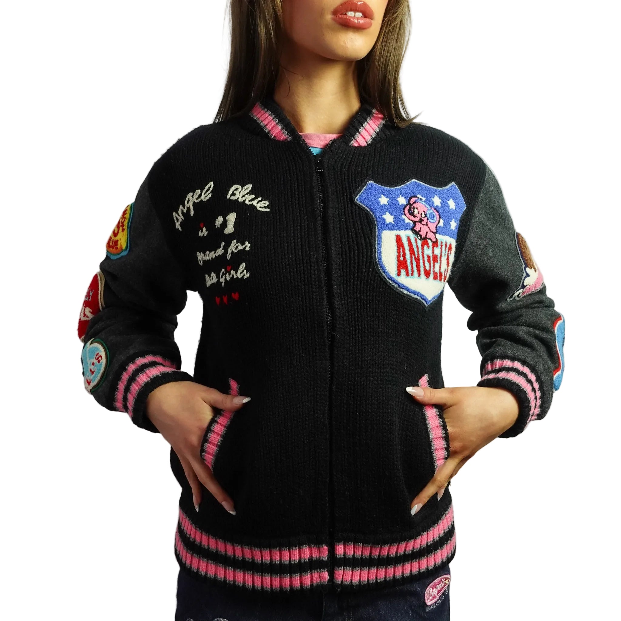 Angel Blue “Angels 24” Varsity Jacket (L)