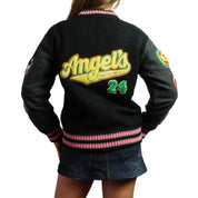 Angel Blue “Angels 24” Varsity Jacket (L)