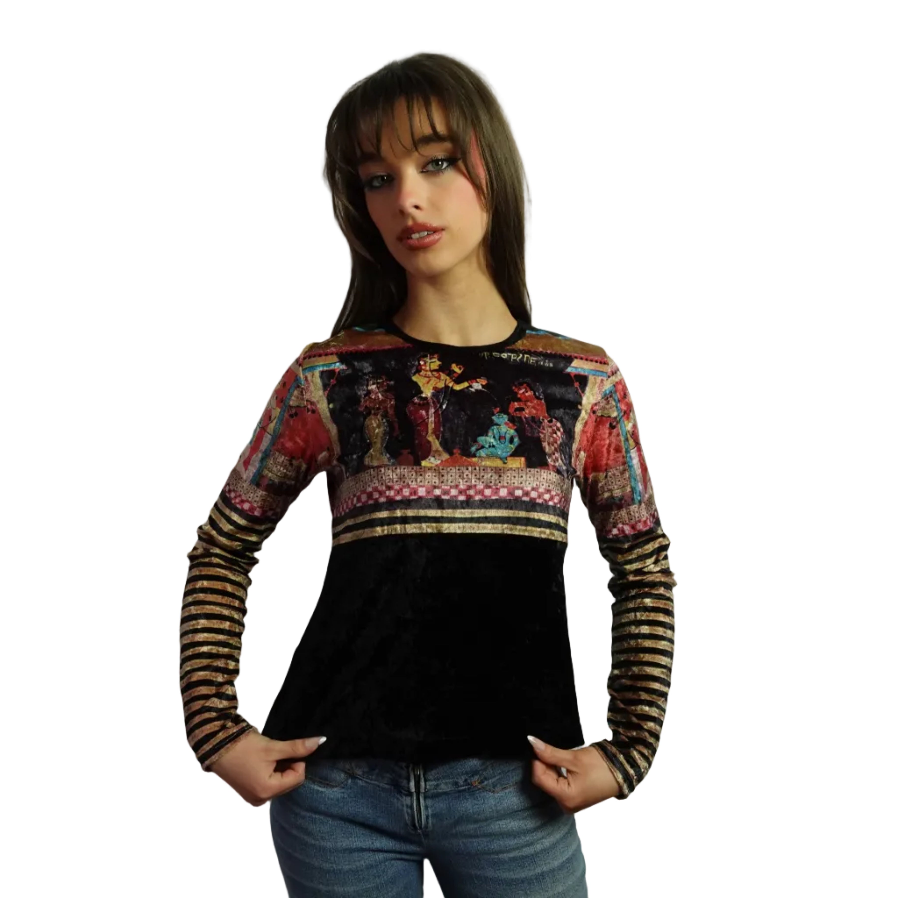 Cop Copine 90s Ramses Velvet Top (S/M) – Holy Thrift
