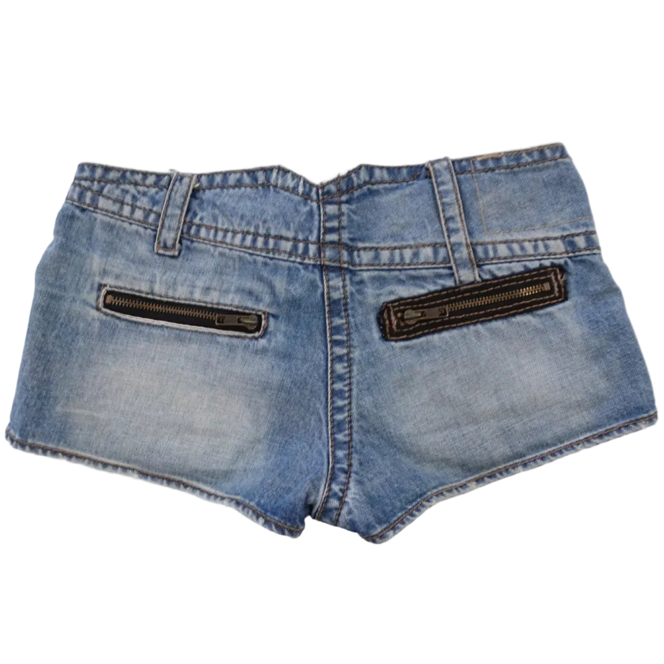 Tokyo V-Cut Zip Denim Micro Shorts (XS) – Holy Thrift