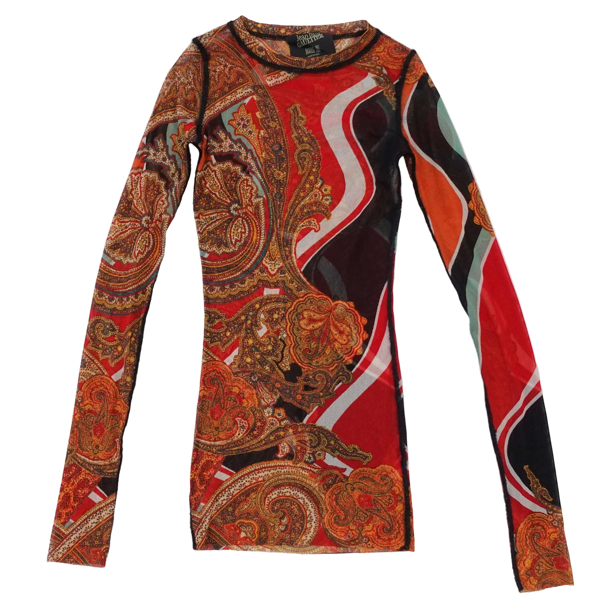 Jean Paul Gaultier Femme Paisley Mesh Top (S) – Holy Thrift