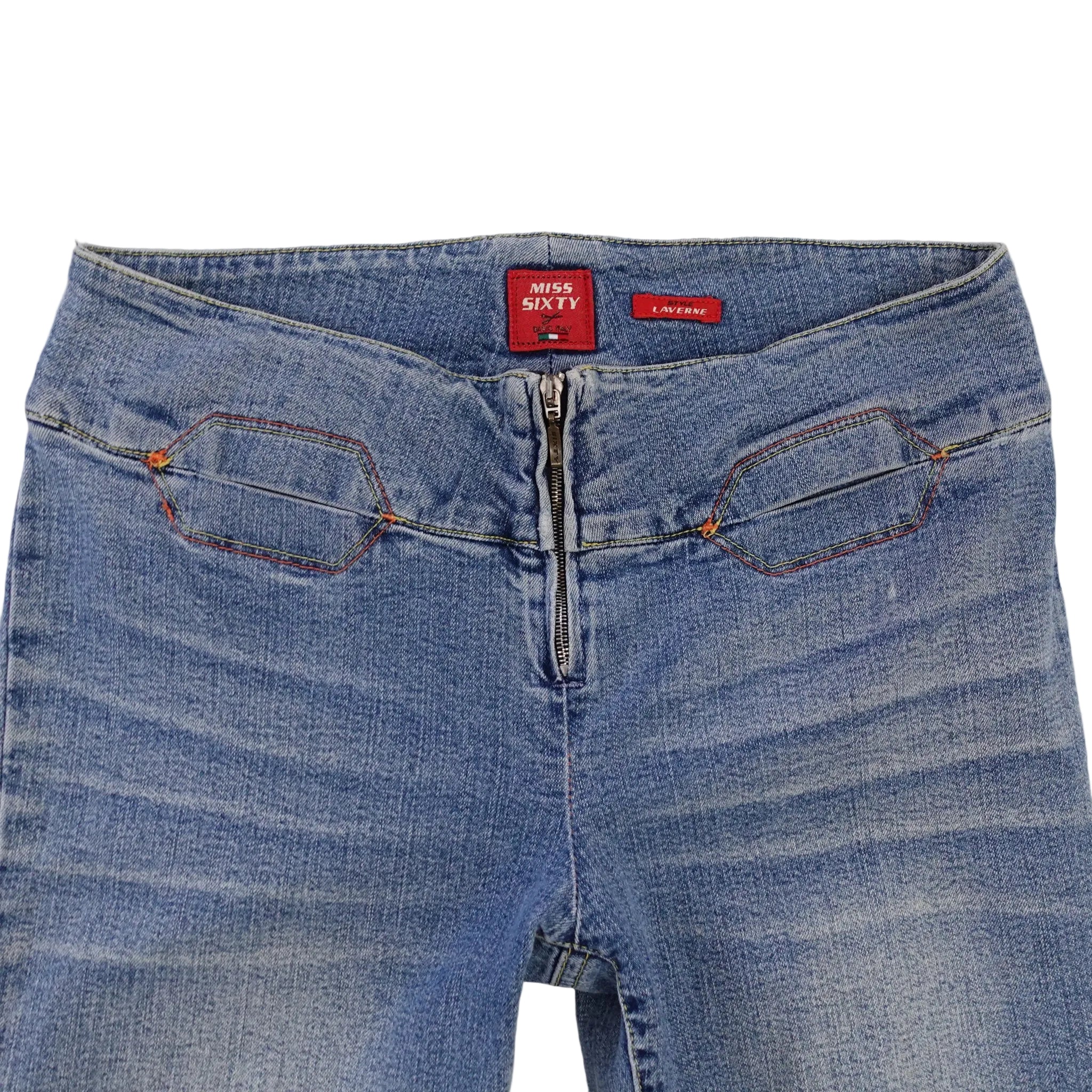 Miss Sixty Low-Rise Flare Jeans (XS)