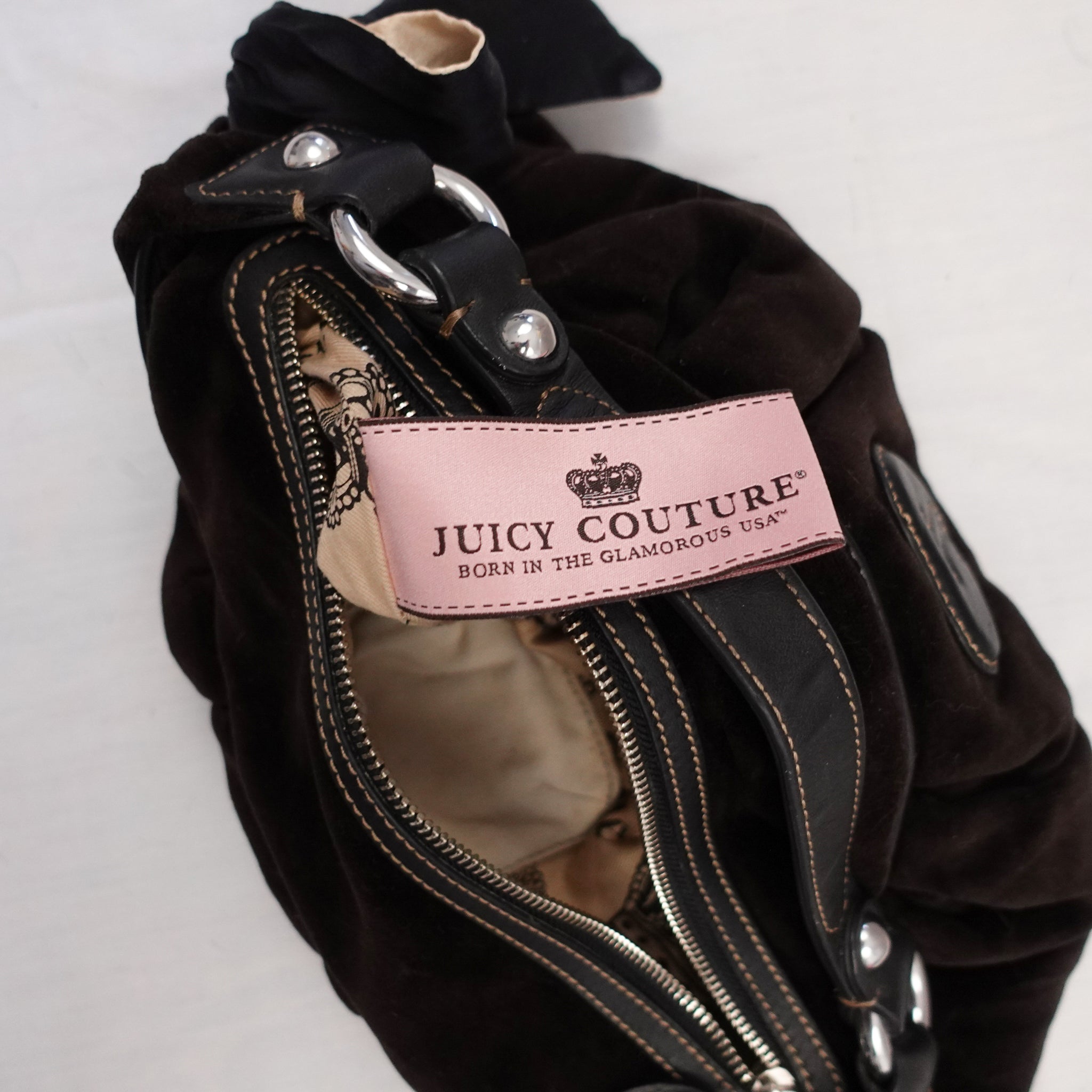 2000s Royal Juicy Velour Hobo Bag