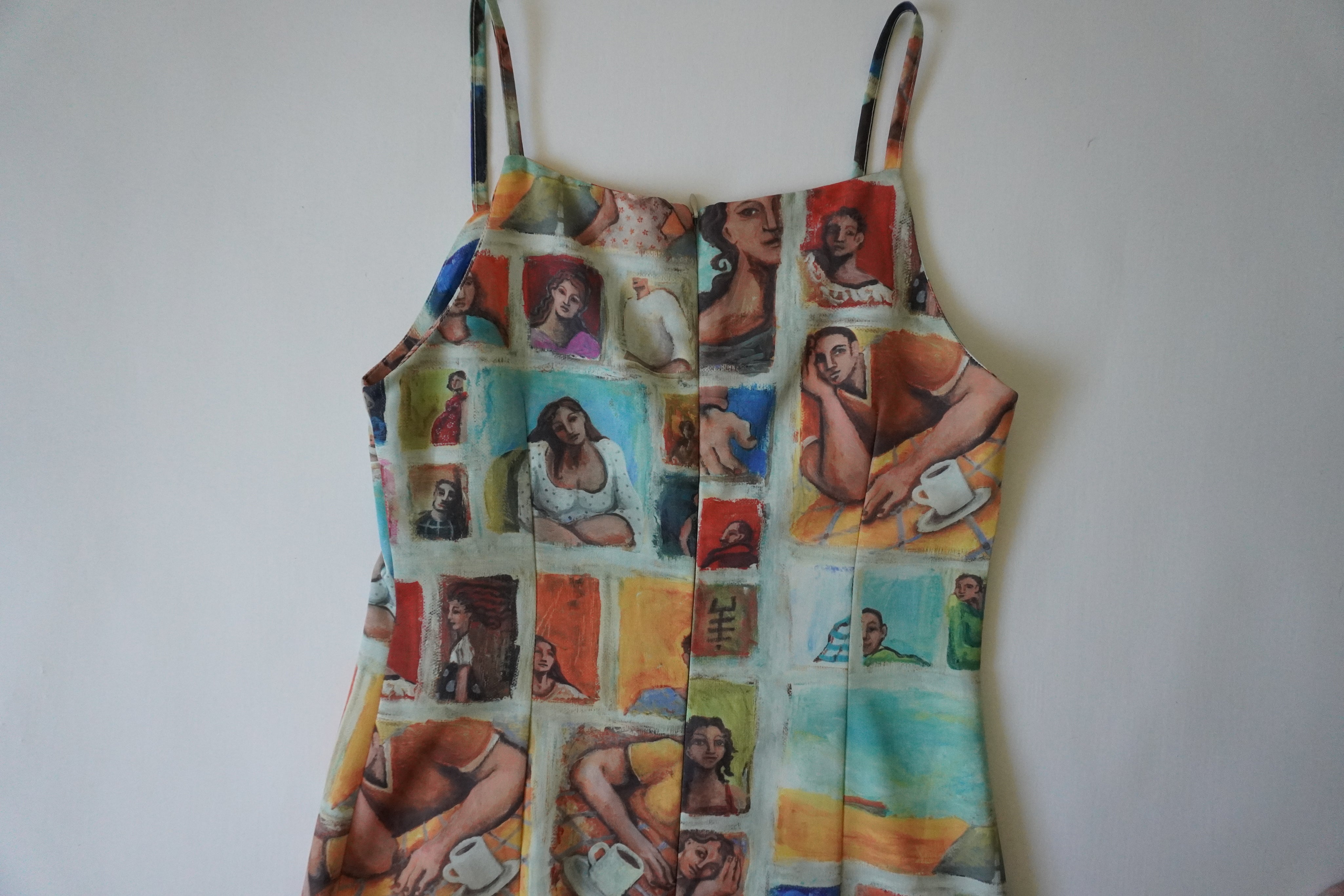 French Graphic Midi Dress (S)