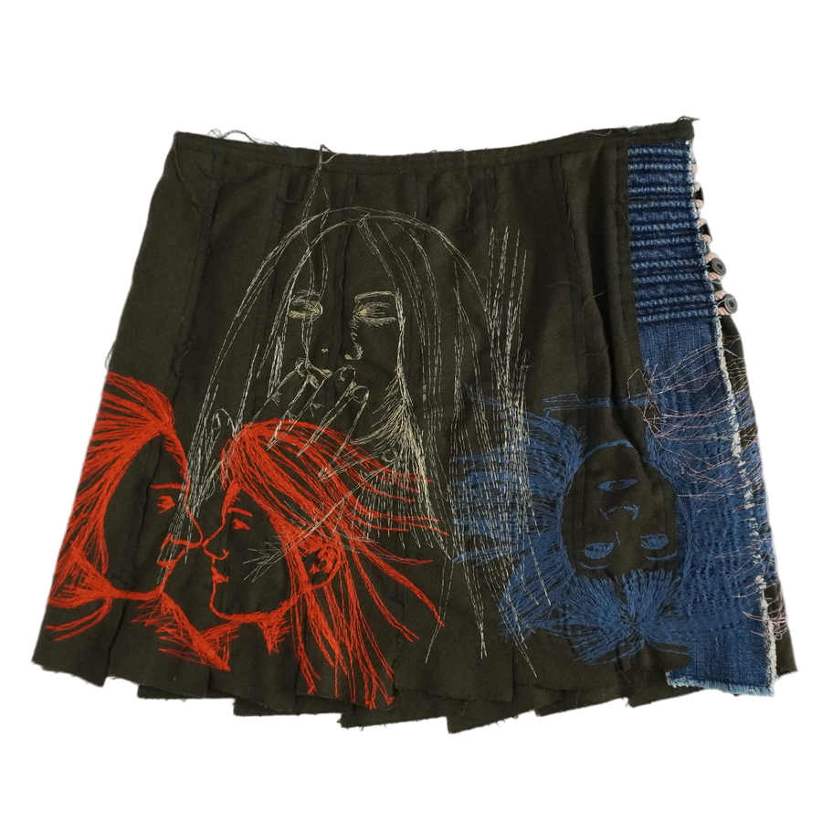 Italian Wool Mini Skirt (S)