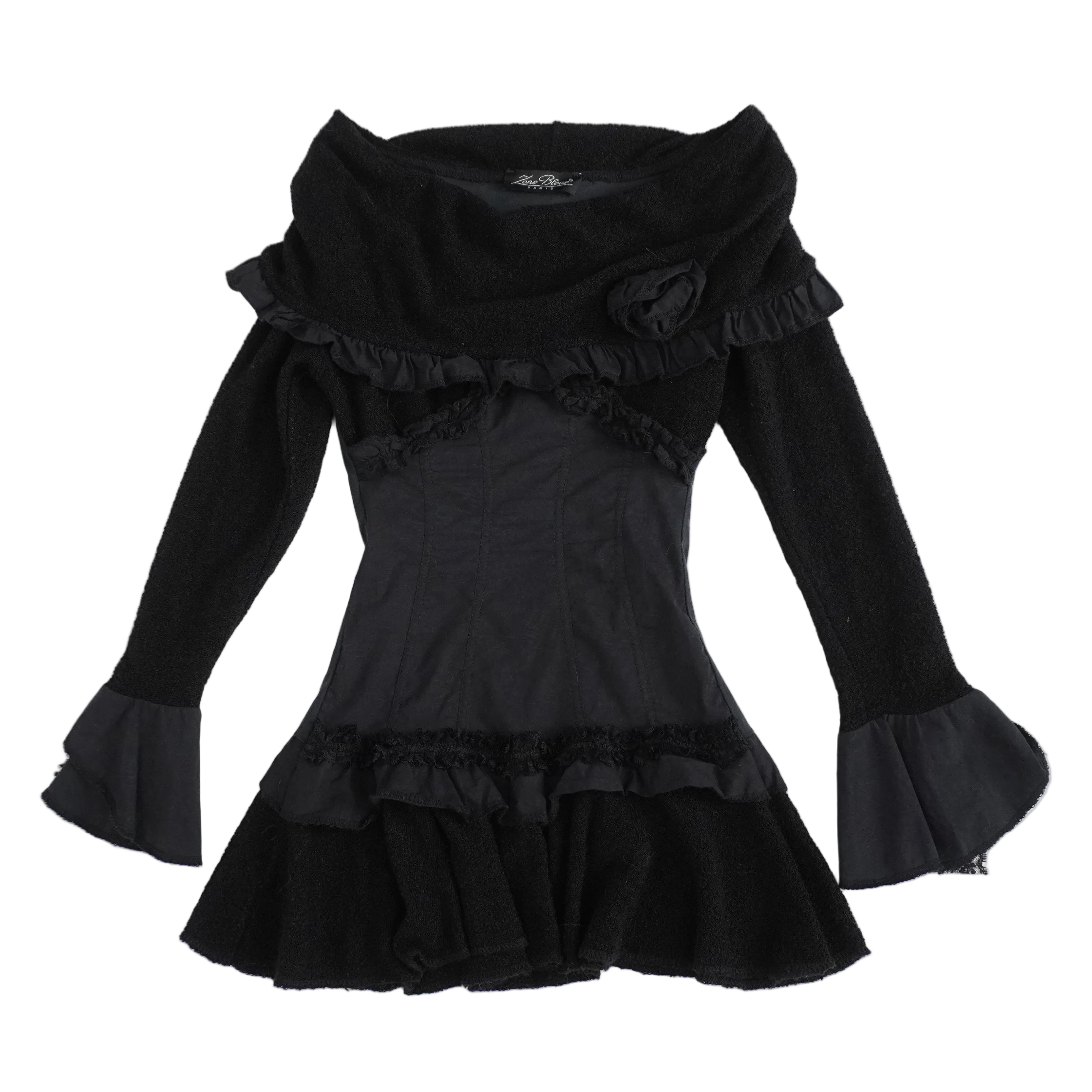 Zone Bleue Off Shoulder Top (XXS/XS)