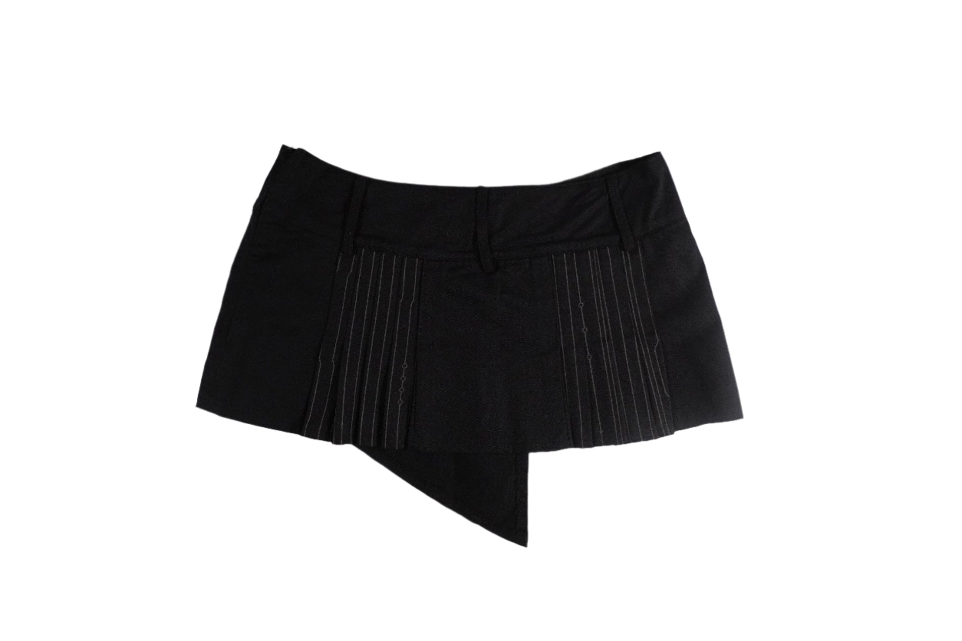Cyberdog low waisted asymmetric micro mini skirt with circuit pattern ...